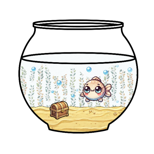 Fish Bowl Sticker Mockup